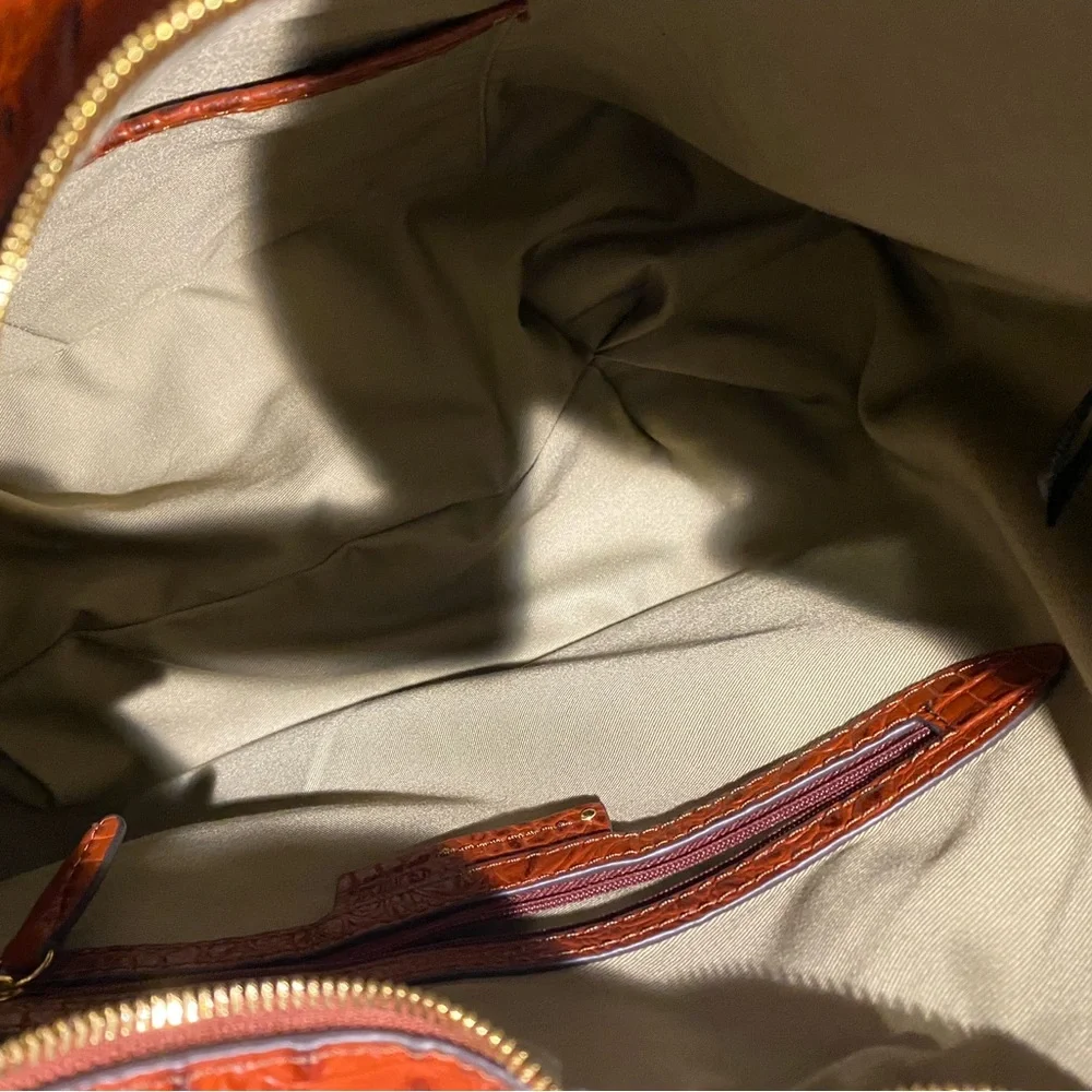 G.I.L.I. Milano Double Zip Exotic Genuine Leather Hobo with two Straps